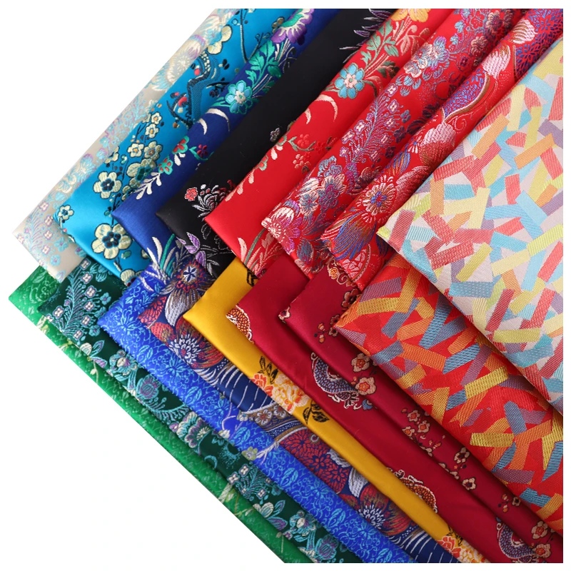 1号#昕昕#国风旗袍连衣裙织锦缎布料藏袍蒙古袍民族服饰提花面料