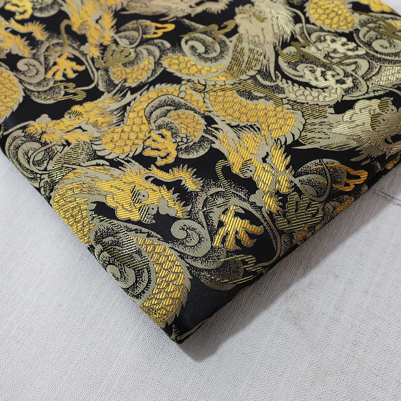 《FS067龙纹》150春秋女装连衣裙口金包织金提花时装布料
