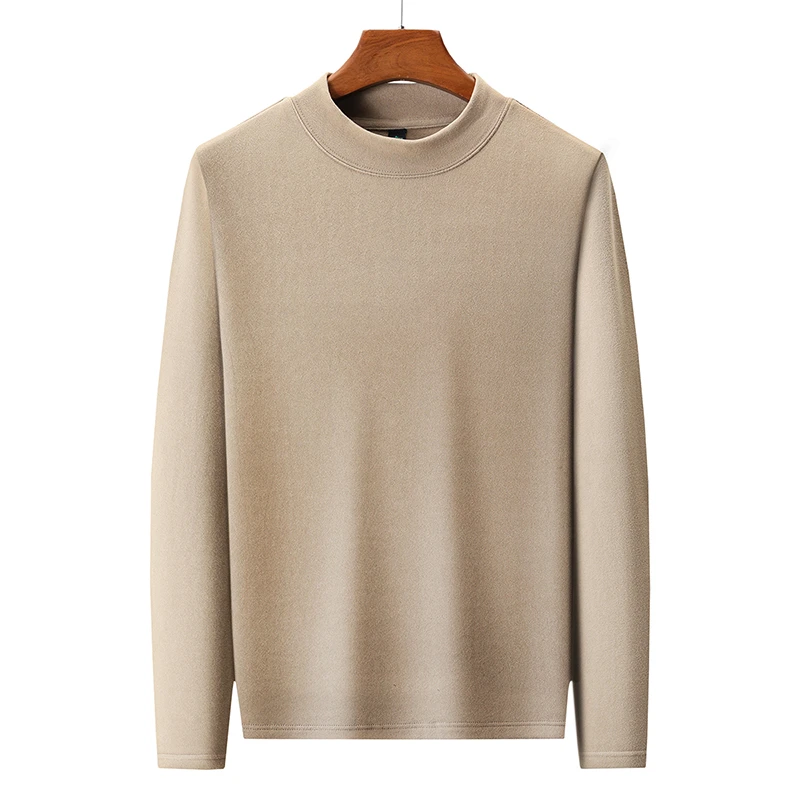 男士2024秋季保暖半高领打底衫时尚休闲百搭纯色套头卫衣11701