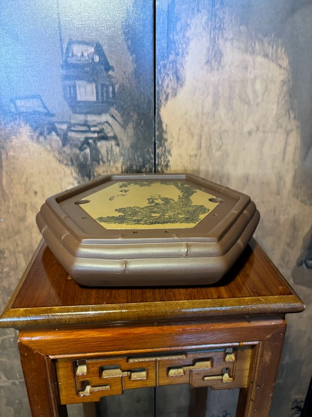 竹节六方干泡台紫砂底槽清