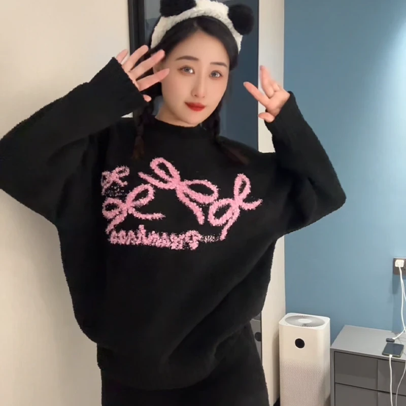 新款半边绒睡衣女加厚保暖套头秋冬款家居服睡衣