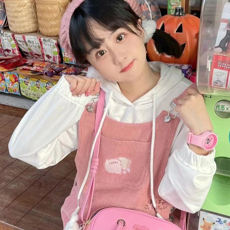 【清仓】小乔酱原创甜宝小猪联名灯芯绒甜美可爱显瘦背带裙