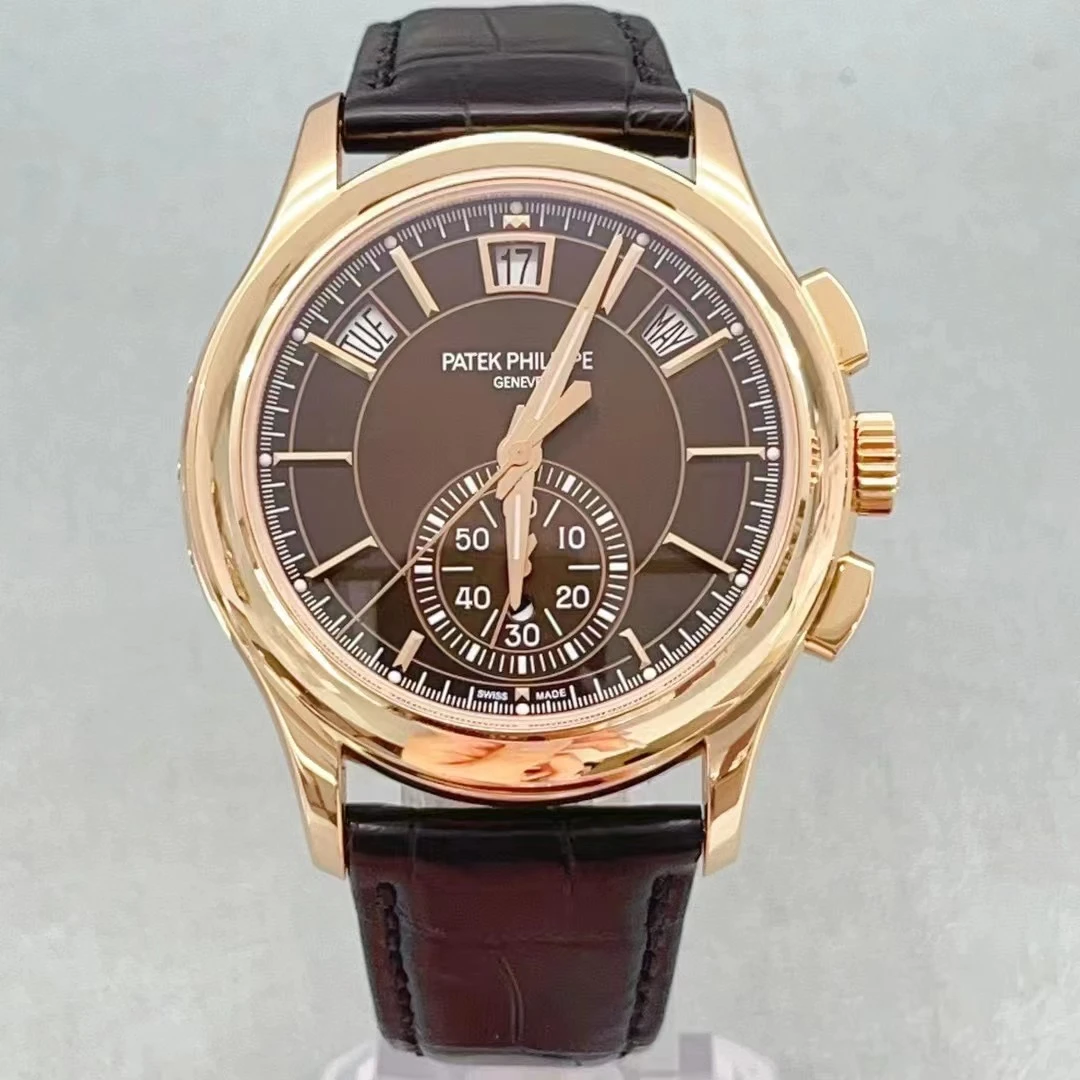 95新 Patek Philippe/百达翡丽 18K玫瑰金自动机械腕表5905R