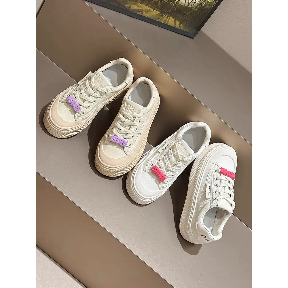 2024新款饼干厚底百搭软底圆头可爱休闲板鞋3895