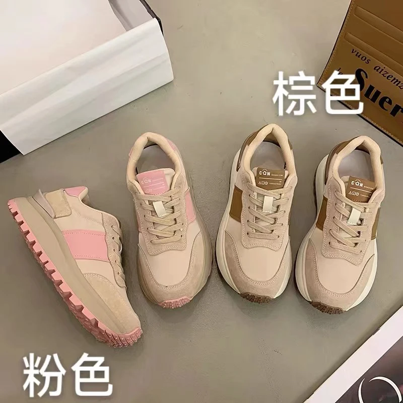 2024夏季粉色小蛮腰阿甘鞋时尚百搭运动休闲鞋6613