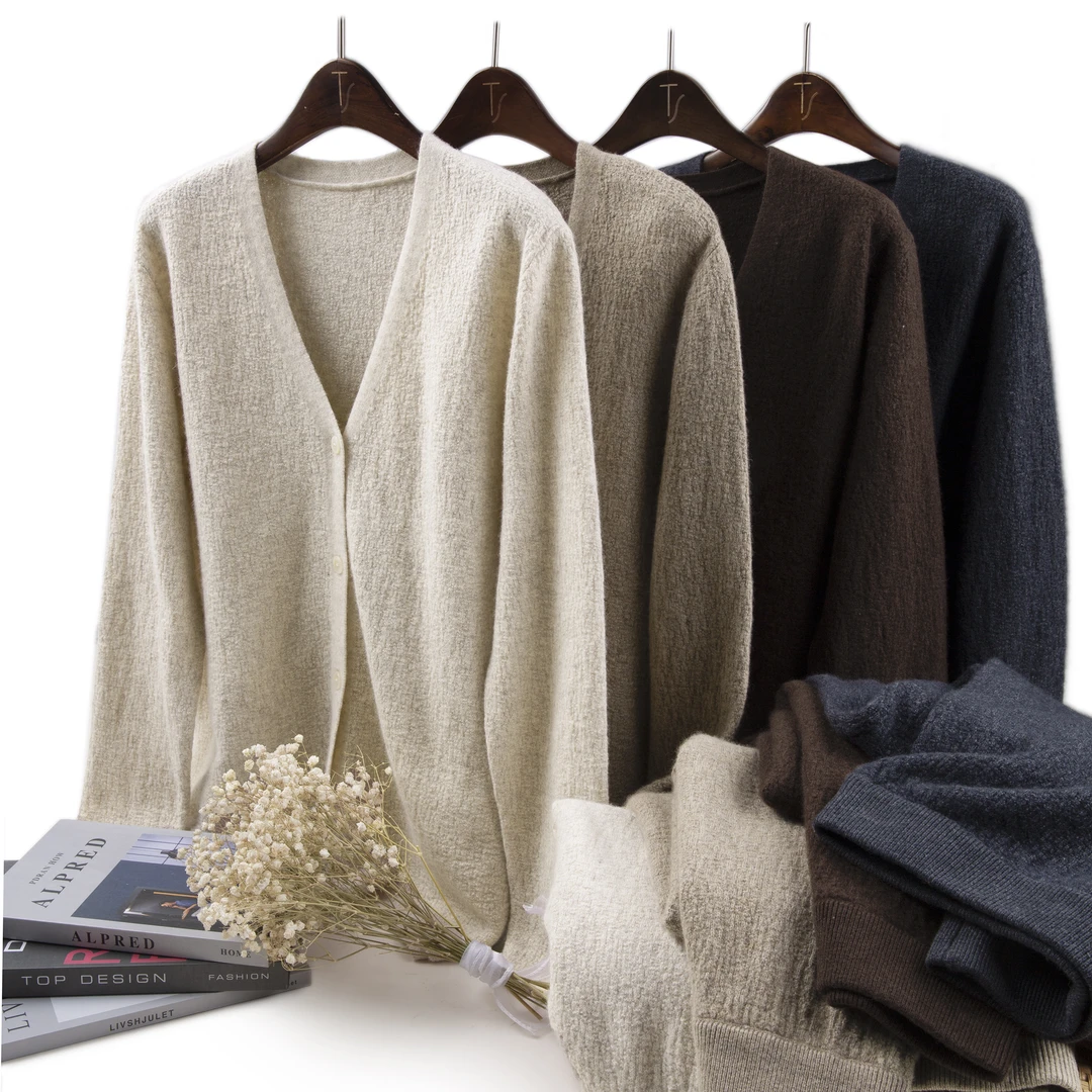 LEMAER乐玛尔 意客定耗牛绒错针肌理感织法&前短后长开衫伞裙套装