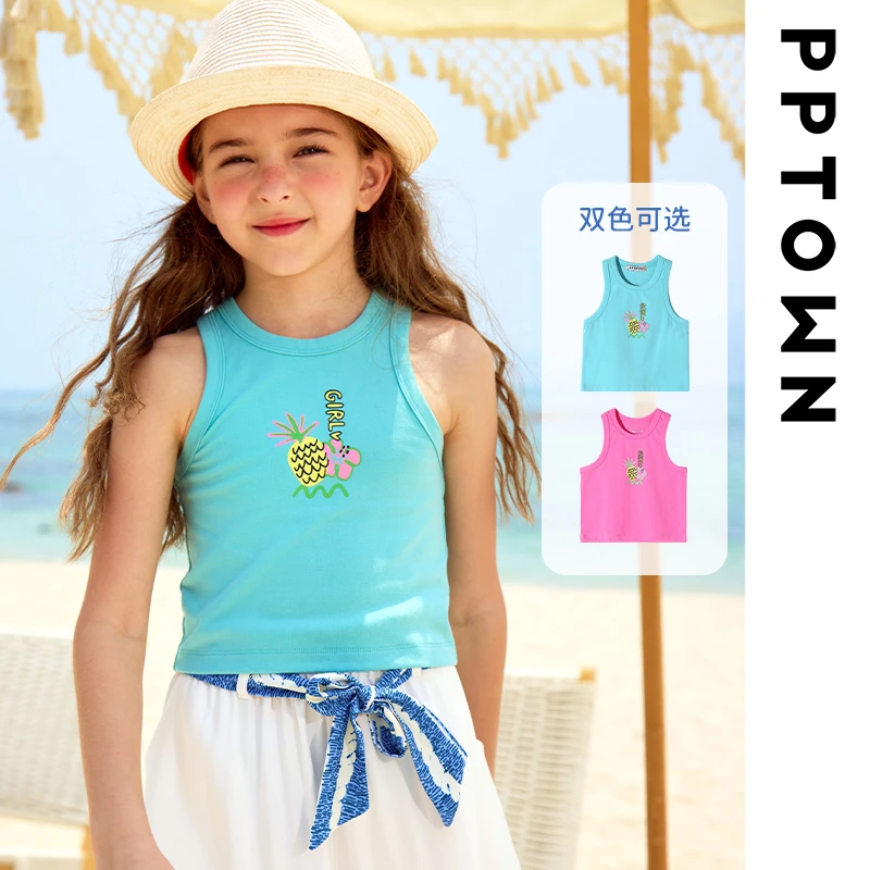 女童背心2025夏季新款儿童无袖上衣透气夏装大童打底童装11924