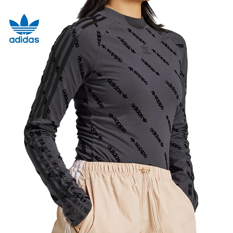 流光风adidas阿迪达斯三叶草秋季女子运动休闲长袖T恤JE8355