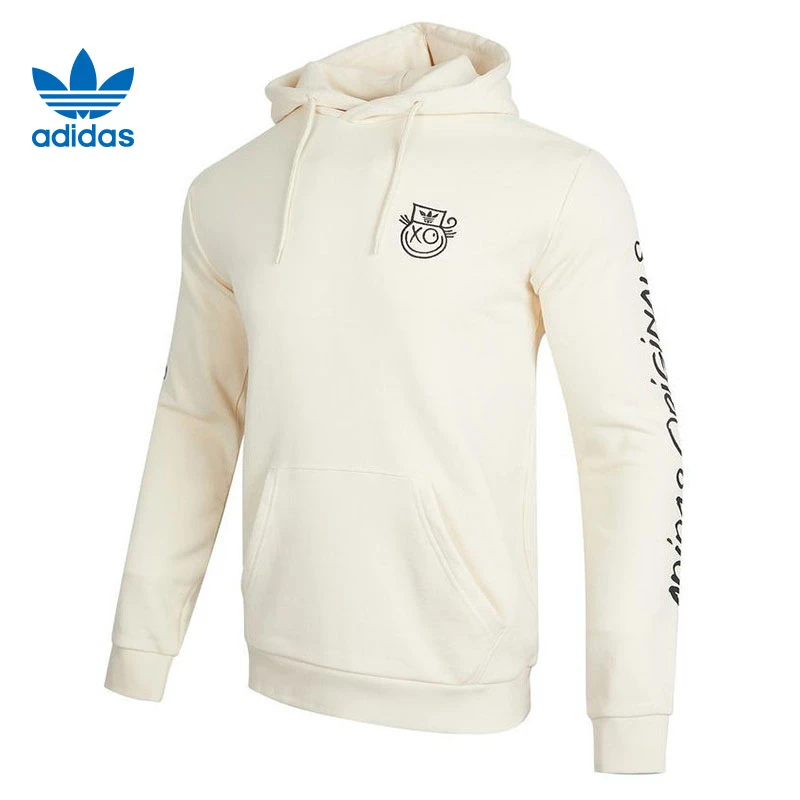 adidas 阿迪达斯三叶草男子春季运动休闲连帽卫衣套头衫HL9236