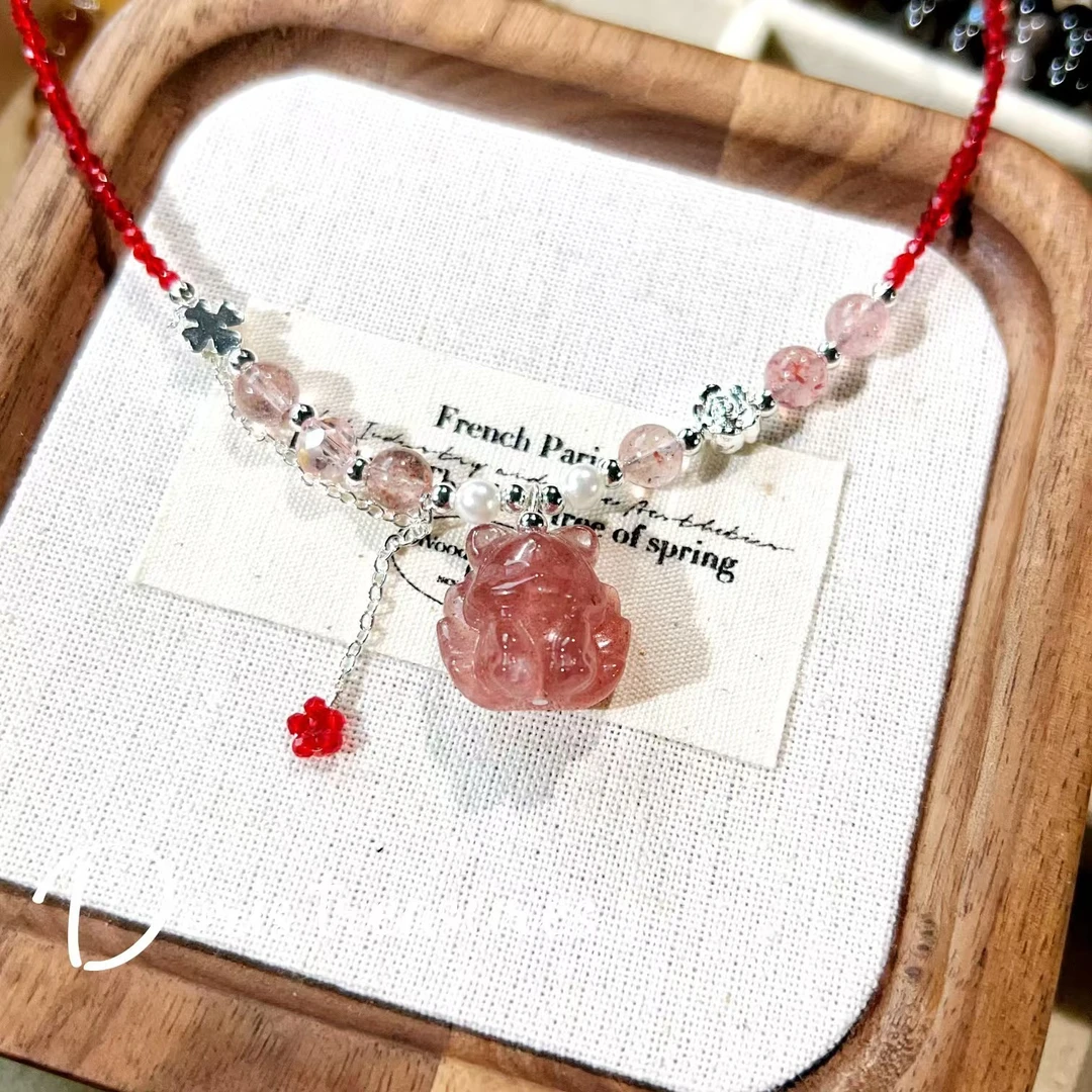 【草莓凤九】 项链 精致气质 多样性发颜色微差