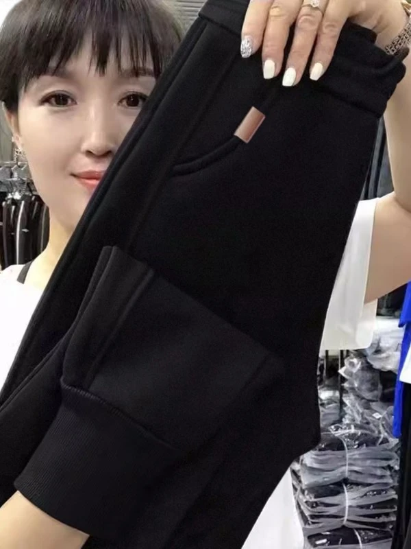 秋季休闲时尚灰色运动卫裤女2025新款爆款束脚裤宽松小个子九分裤