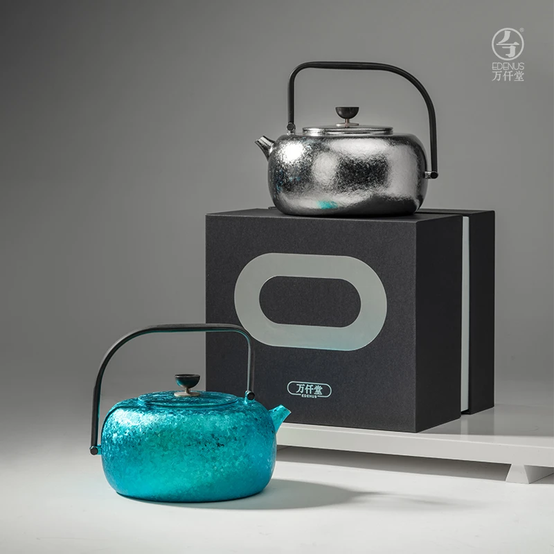 万仟堂纯钛茶壶家用烧水壶2024新款泡茶专用围炉煮茶壶未来钛影