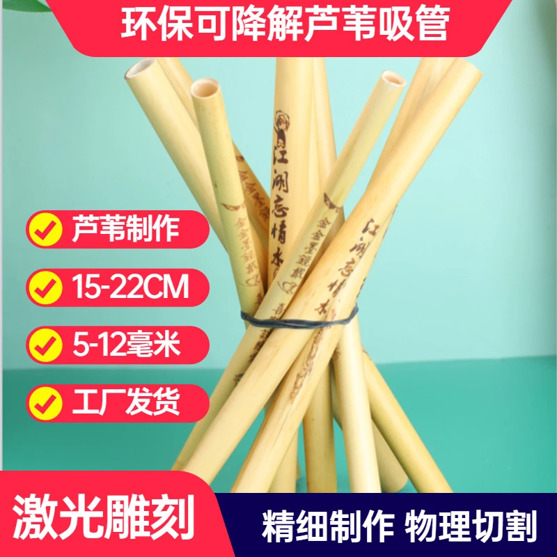 环保可降解吸管芦苇吸管粗直奶茶儿童孕妇吸管工厂直供批发包邮