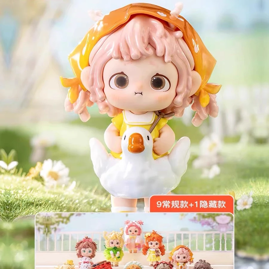 新品黑玩芙芙今日心情晴系列毛线女孩盲盒潮玩手办摆件生日礼物