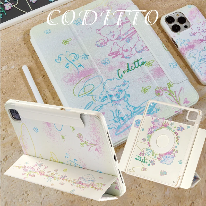 coditto花园小羊磁吸防摔适用ipadpro苹果平板保护壳10.2寸新款