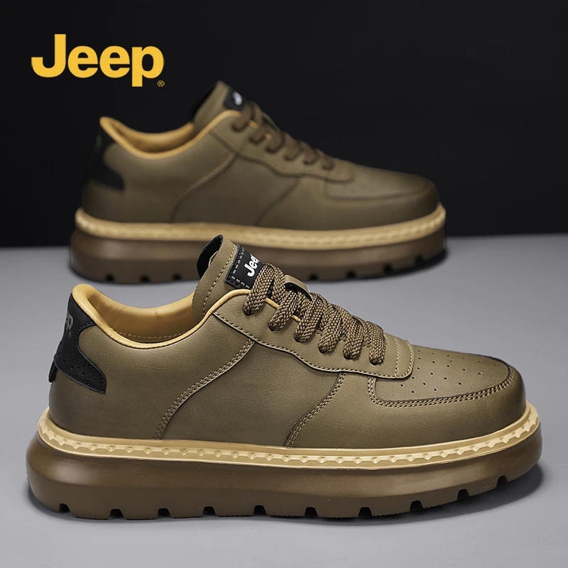 JEEP吉普秋季新款户外低帮鞋百搭时尚轻便软底鞋防水耐磨休闲男鞋