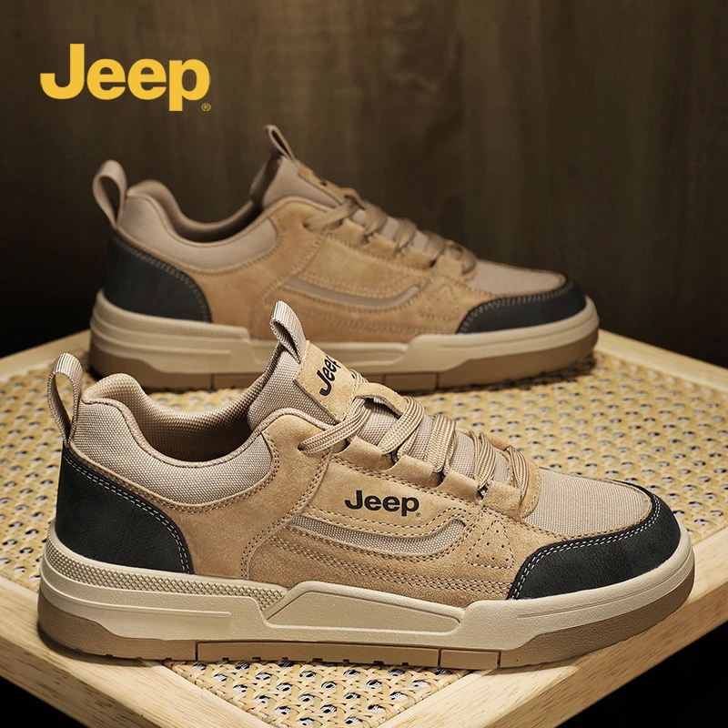 JEEP/吉普男鞋男士板鞋秋冬2024潮鞋低帮爆款工装鞋C233M07336