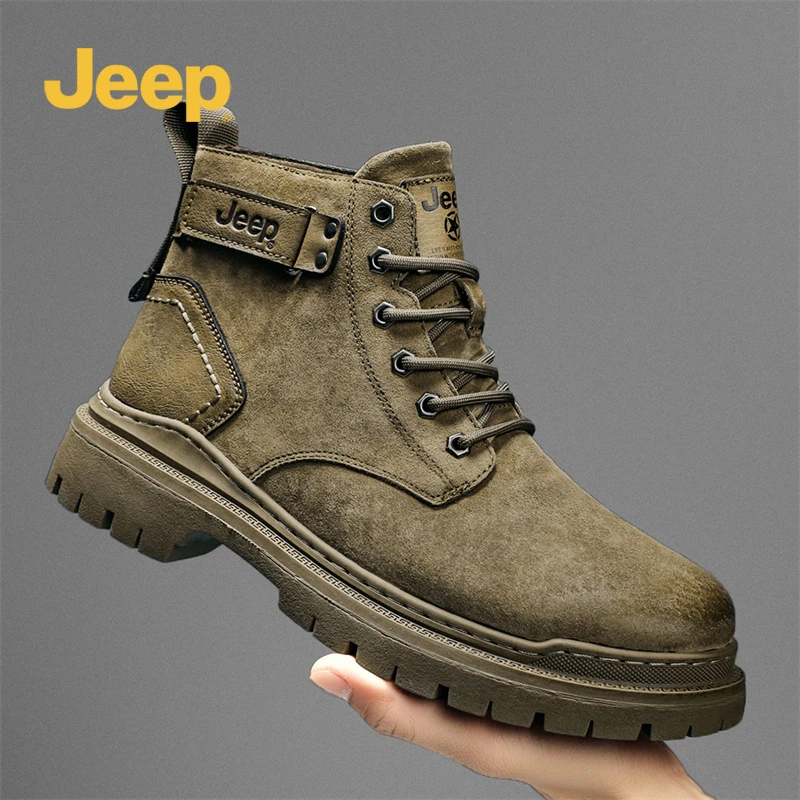 JEEP/吉普2025男士秋季高帮马丁靴防滑耐磨英伦风潮流时尚百搭