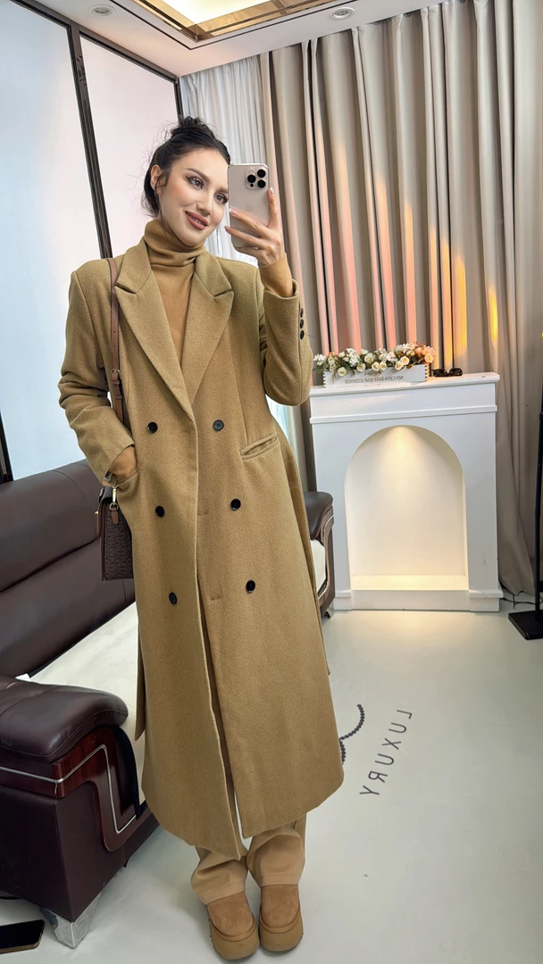 ADLA160以上拍长款外套西装领加厚外套高级感显气质设计师款