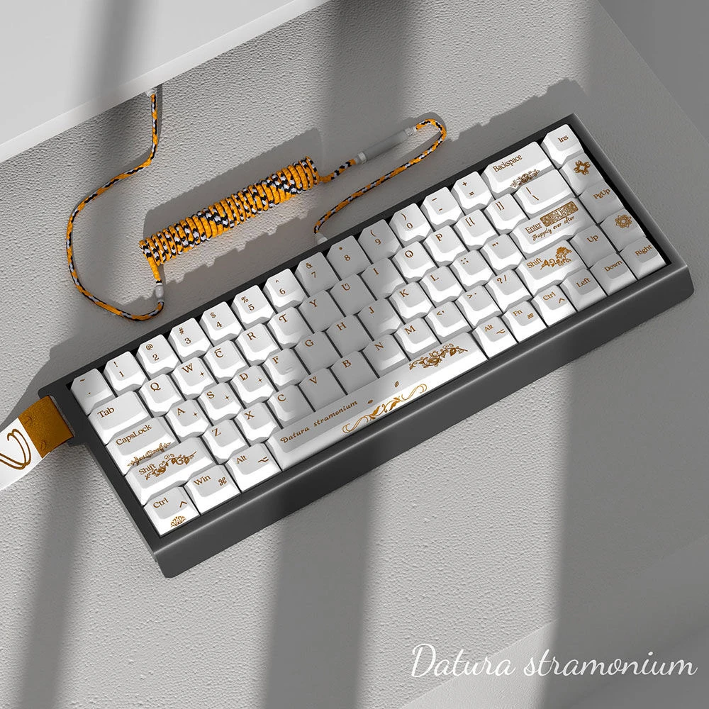 曼陀罗白金键帽高端鎏金工艺适配61/63/64/66/68/75/87/配列键盘