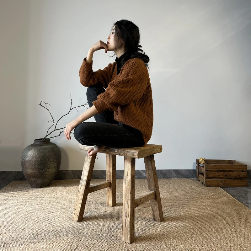 实木凳子老木方凳板凳复古家用简约客厅中式小凳换鞋凳餐凳茶桌凳