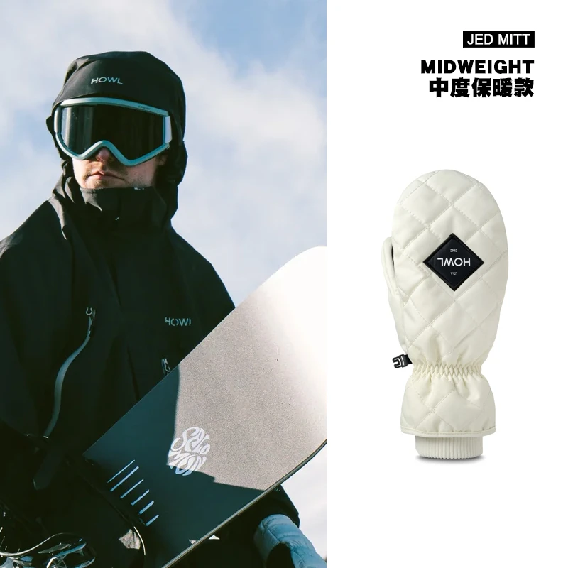 HOWL 单板滑雪手套男女冬季户外防水防风保暖耐磨连指手闷子