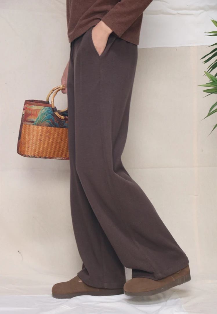 喜盼原创2025年秋季新款慵懒三季文艺长裤休闲百搭直通显瘦裤女