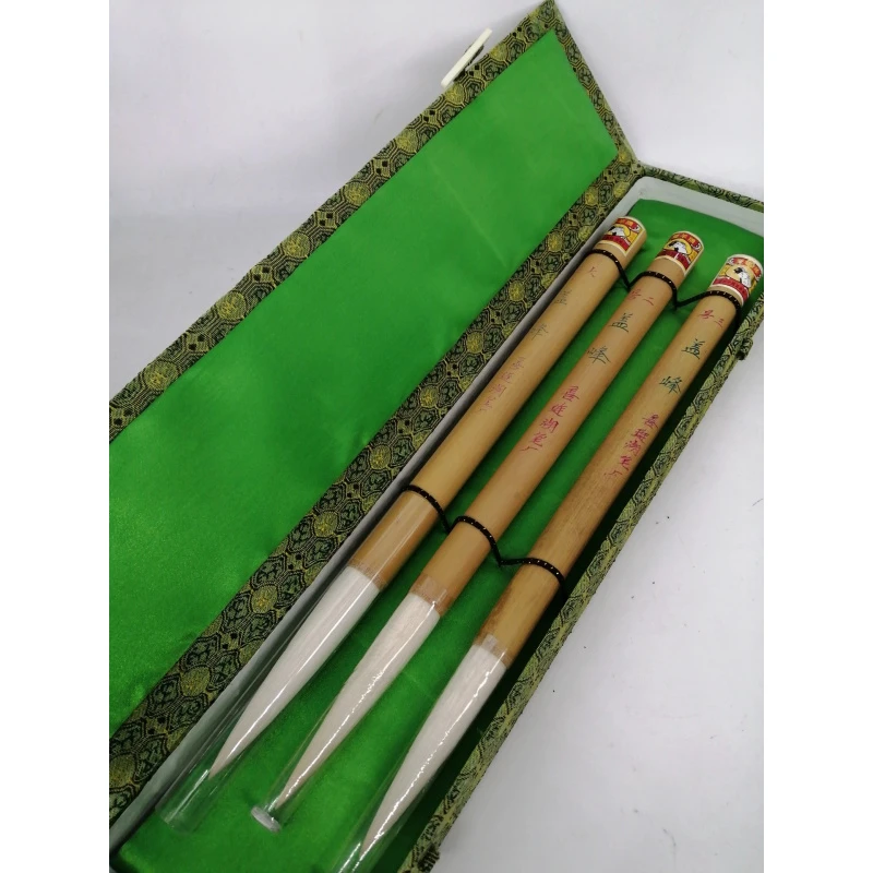 日本回流善琏湖笔厂双羊牌盖锋纯羊毫联笔系列楹联行草泼墨传统毛