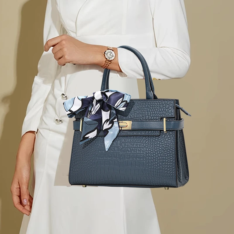 Aidrani/艾丹妮轻奢荔枝纹气质女士通勤手提包时尚女神大气手拎包