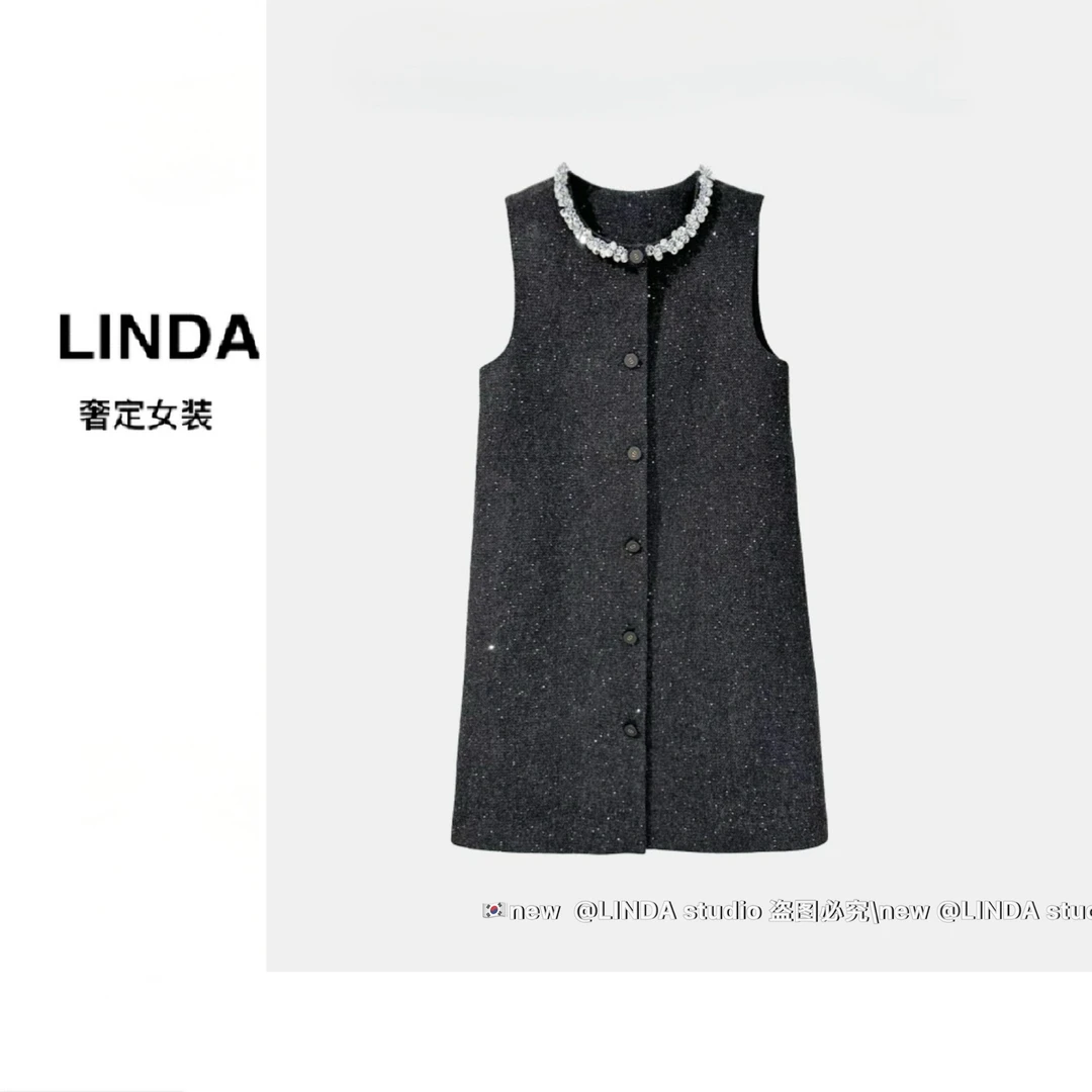 【南油高定】法式精致小香风连衣裙女气质显瘦裙子