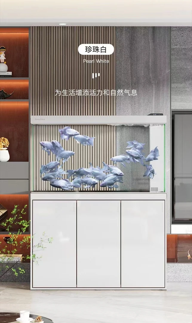 森森加水底过滤水族箱客厅大型家用落地玻璃生态鱼缸高清缸金鱼缸