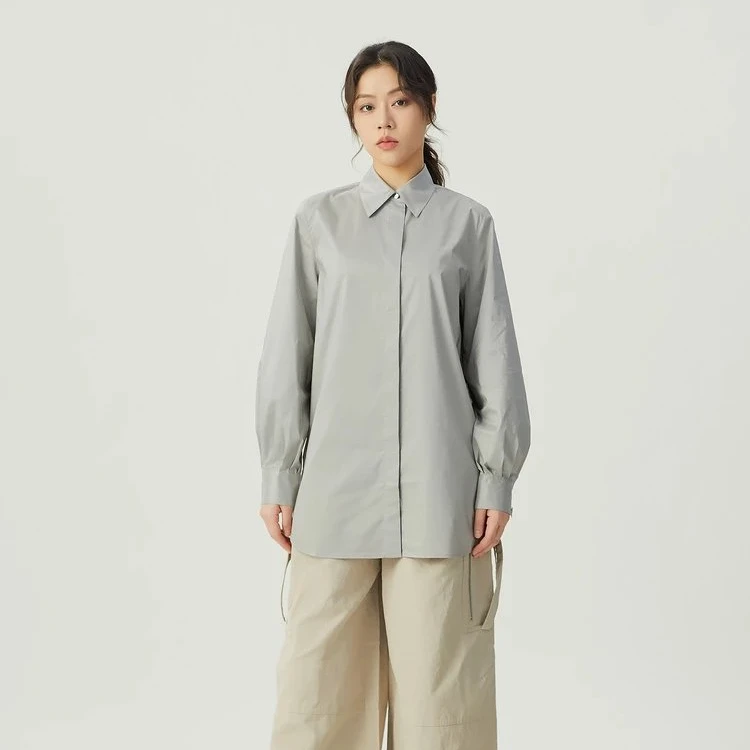 阿玛施AMASS 新款品质女装专柜正品休闲宽松版男友风衬衫5300701