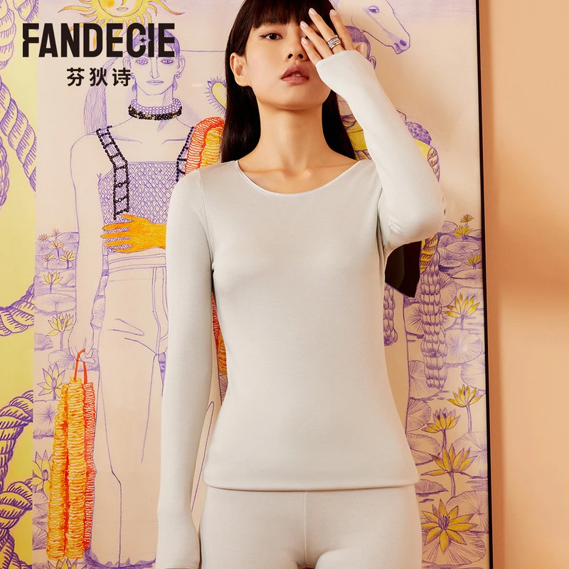 【奥莱专属】芬狄诗打底上装秋衣舒适暖肤衣美体保暖衣女士FD00126