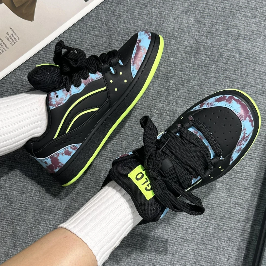 GLOBULL百搭潮流低帮夜光情侣板鞋夏季透气面包鞋女休闲运动鞋男