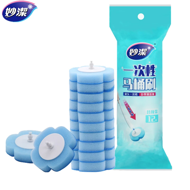 妙洁一次性马桶刷替换装替换头挂墙式卫生间清洗家用去污马桶刷