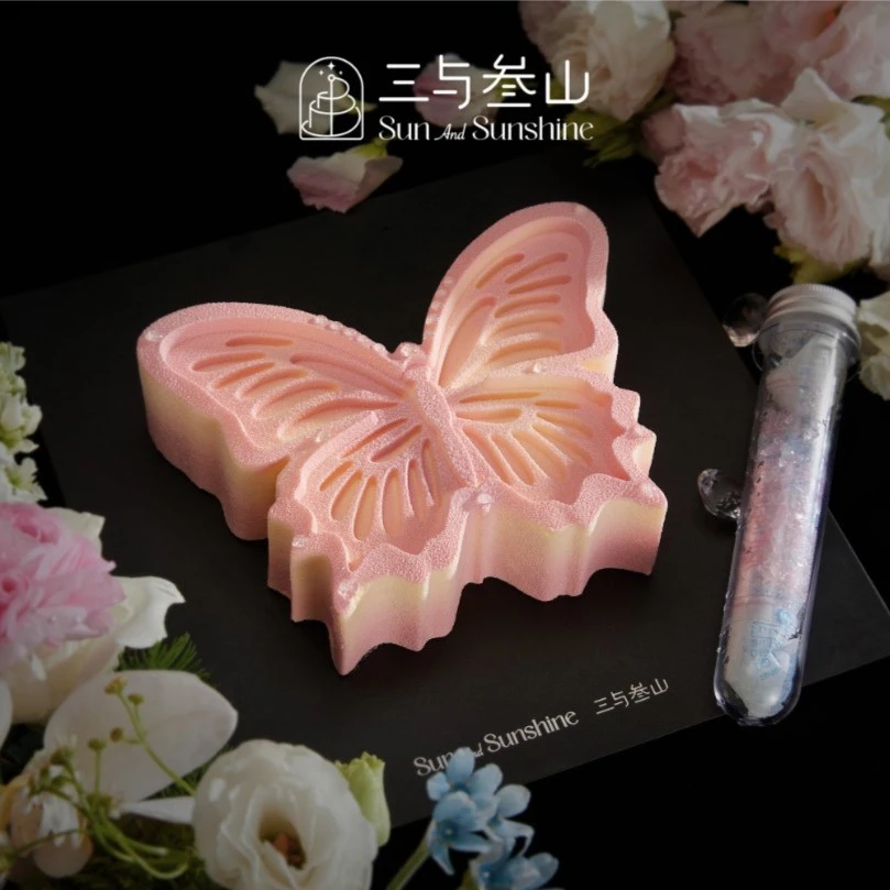 DIY许愿蝶高档慕斯蛋糕-7英寸（常规款）
