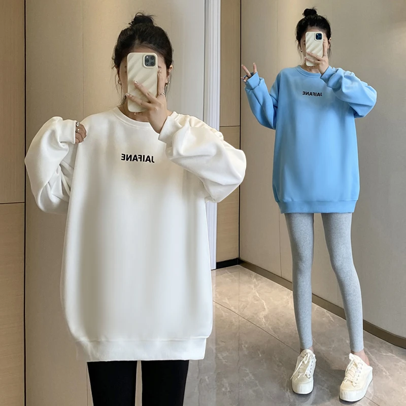 孕妇装卫衣大码宽松时尚春秋装2024新款韩版小熊凹凸立体刺绣上衣