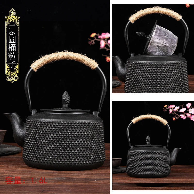 金京堂粒子铸铁壶泡茶壶可用老铁壶生铁壶烧水壶煮茶壶功夫茶具