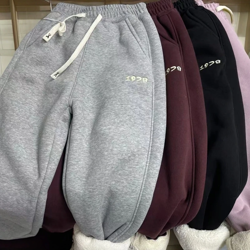 新款1978卫裤【加绒加厚】男女中大童运动裤冬季加厚一体绒卫裤