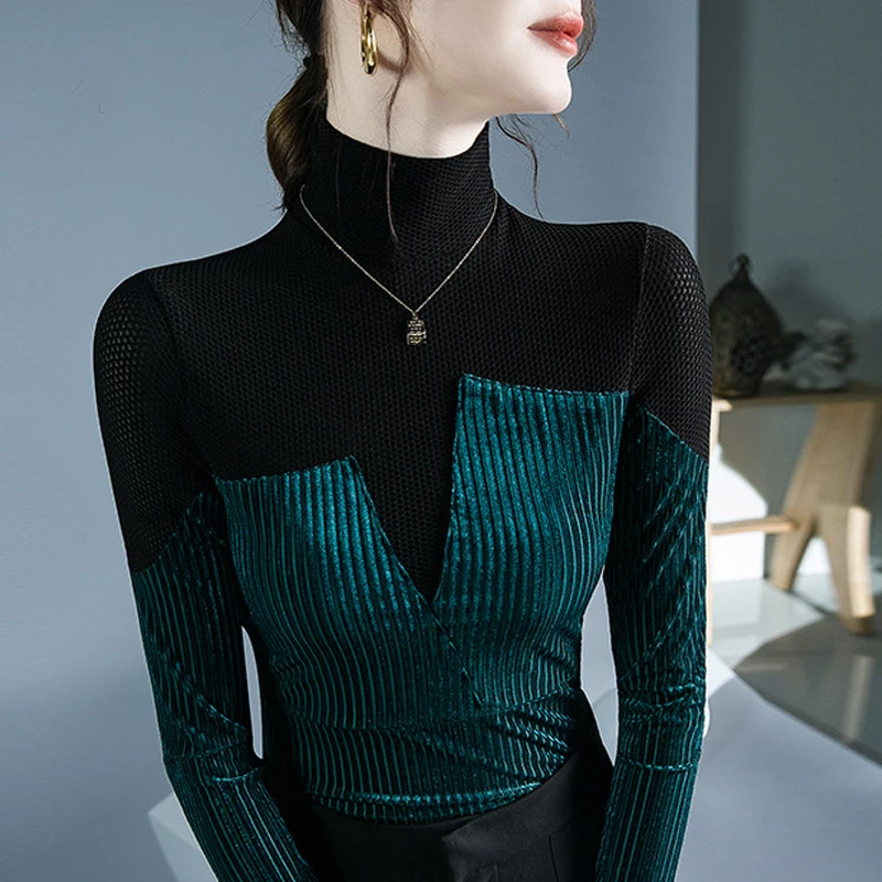 广场舞拉丁舞练功服高级感拼接设计现代舞拉丁舞服