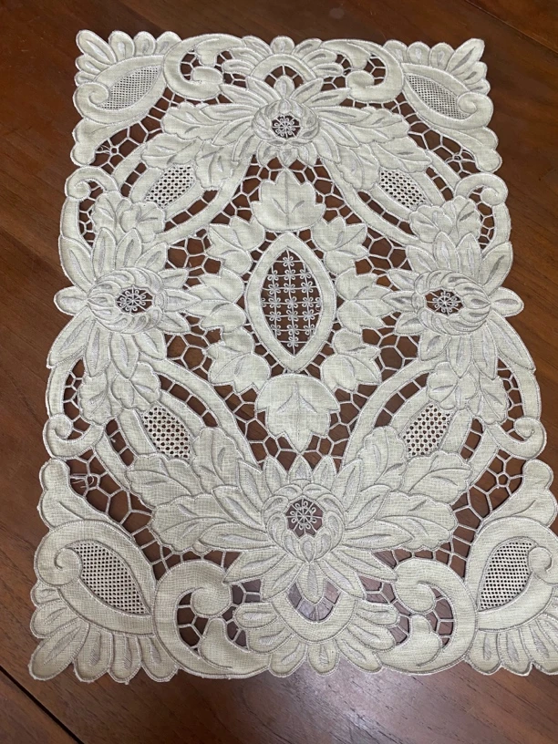 本色（32/46厘米）亚麻手工桌垫百搭巾