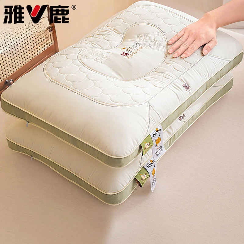 V/雅鹿2025新款超柔软枕头枕芯单只装护颈椎成人枕一对装卧室家用