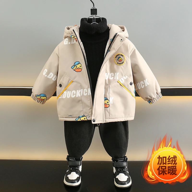 小黄鸭童装儿童冬季棉服男童冬装加厚男童棉服外套2024新款爆款