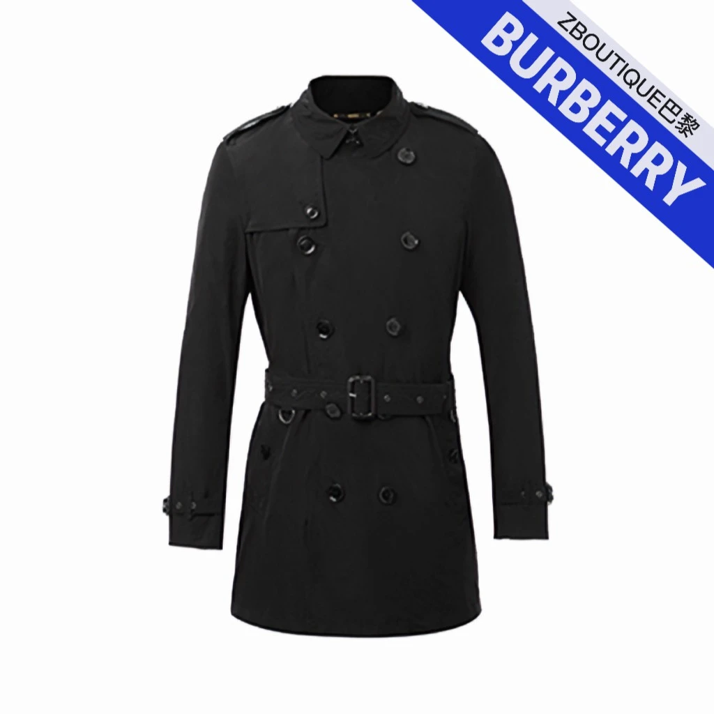 全新未使用 BURBERRY/博柏利 男士尼龙防雨绸经典风衣中长款