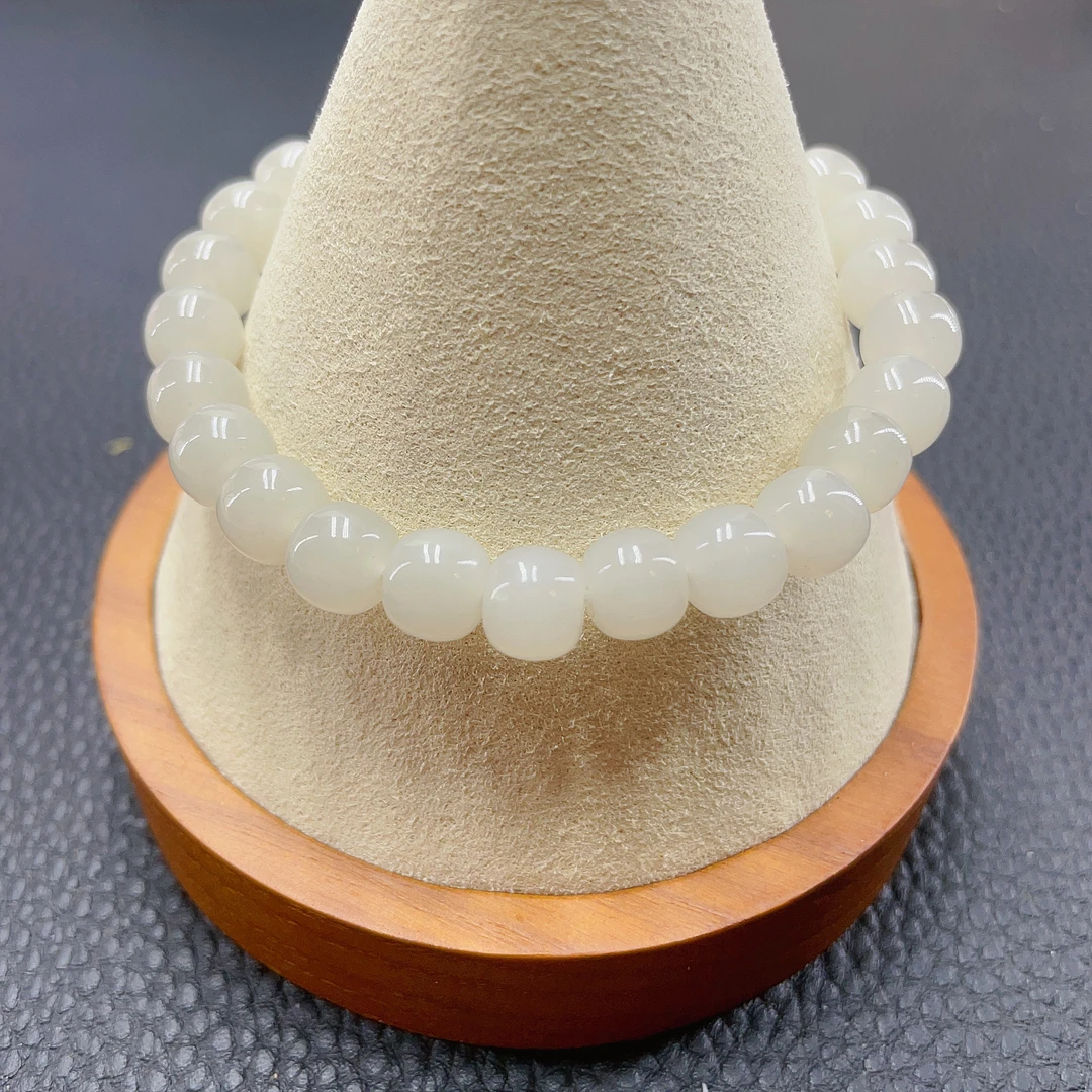 020和田玉墩墩7*8毫米手串一串