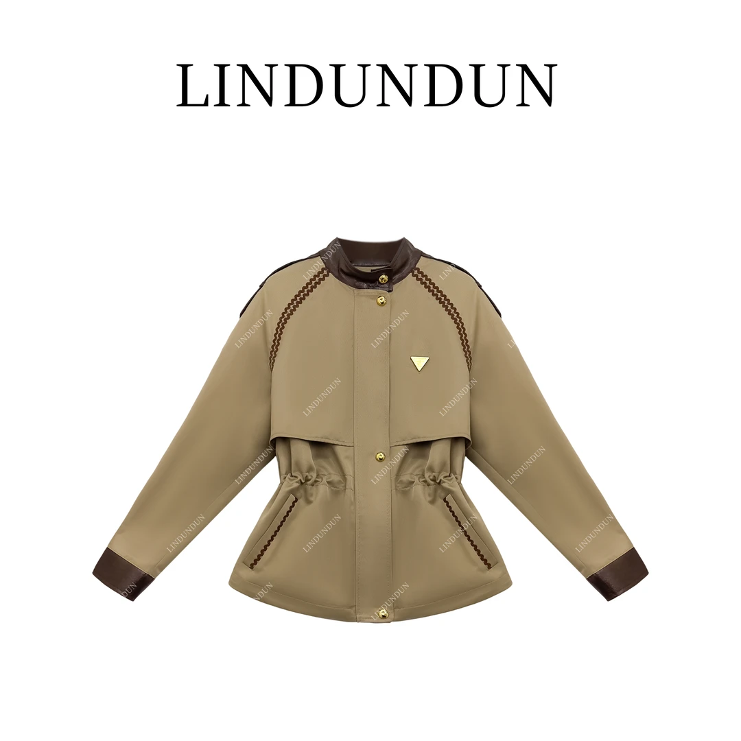 【MZ】2024秋装显瘦气设计师时尚女士冲锋衣收腰显瘦外套-LD3253