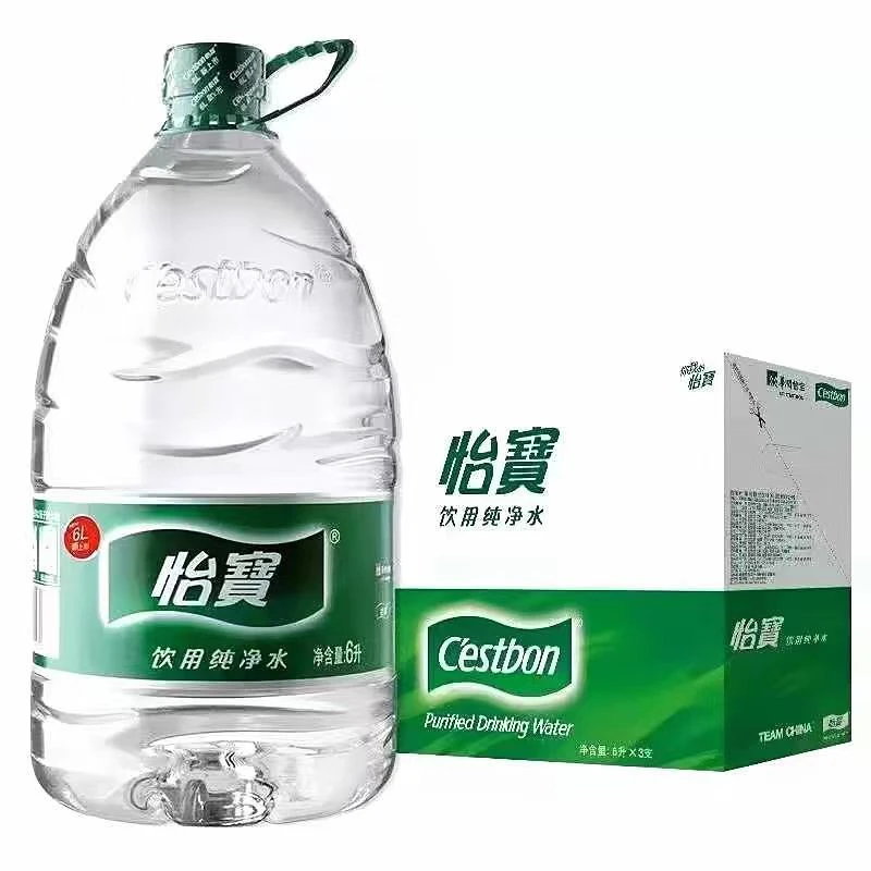 纯净水6L*3桶整箱家庭饮用泡茶办公室非矿泉水桶装水可放饮水机