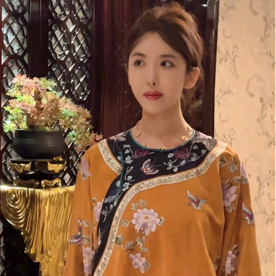 BABY ANNE【锦绣风华】-香云纱满绣系列古法裁剪奢华太太服PC242005