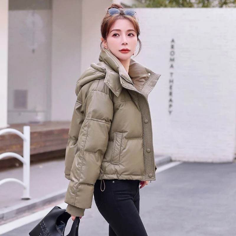 2023新款羽绒服皮羽绒服女年冬季新款小个子免洗羽绒加厚保暖外套