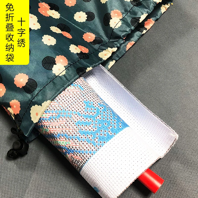 十字绣收纳袋刺绣绕线器整理盒收纳盒十字绣线盒针线盒工具布盒